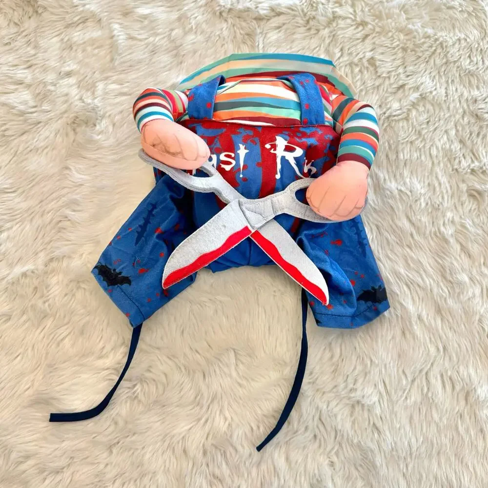 Dog Chucky Halloween Costume Scissors Funny Medium